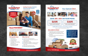 Flyer Design by Achiver for Dominant Moving Systems | Design: #12210856