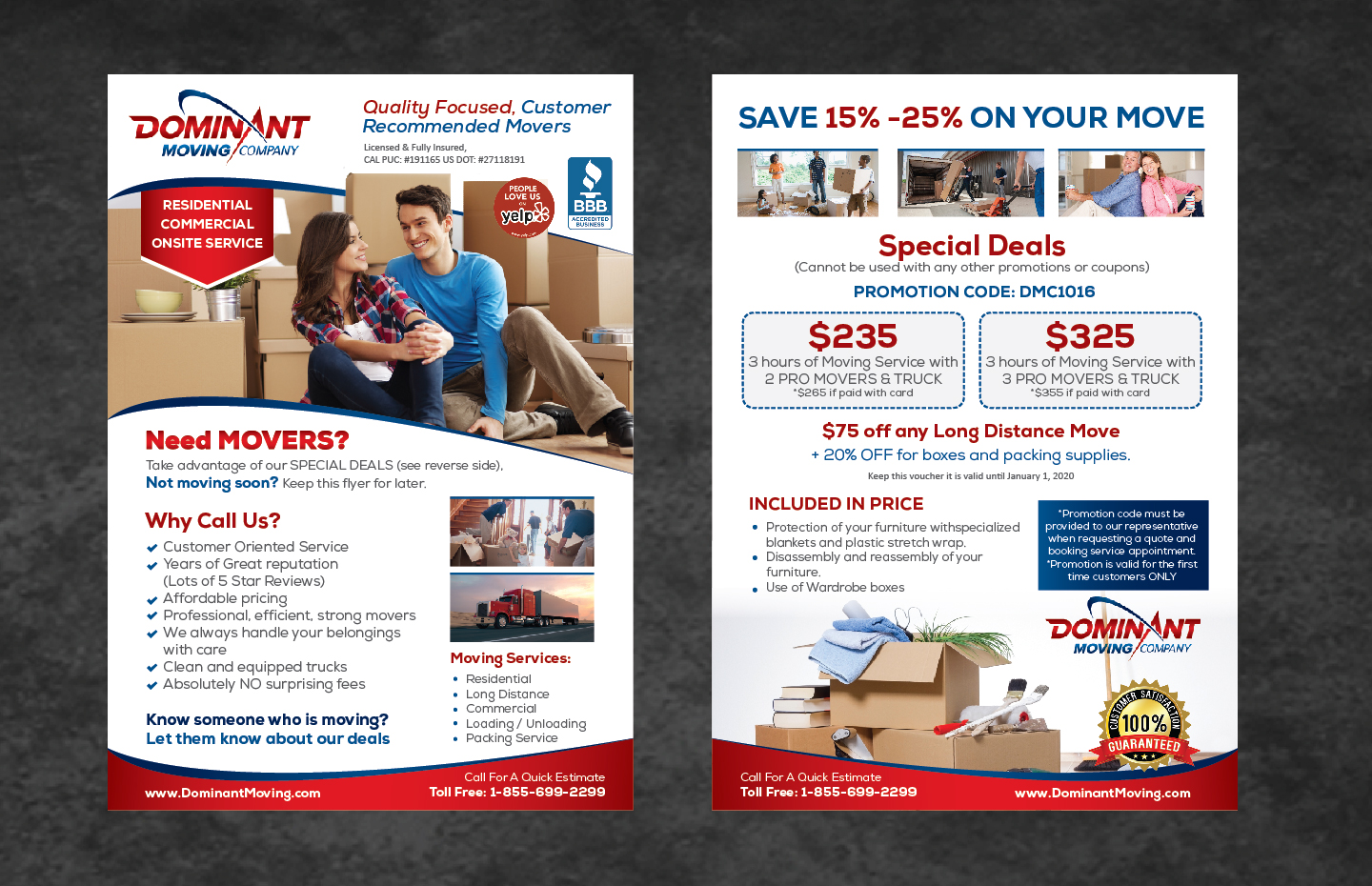 Flyer Design by Achiver for Dominant Moving Systems | Design #12492626