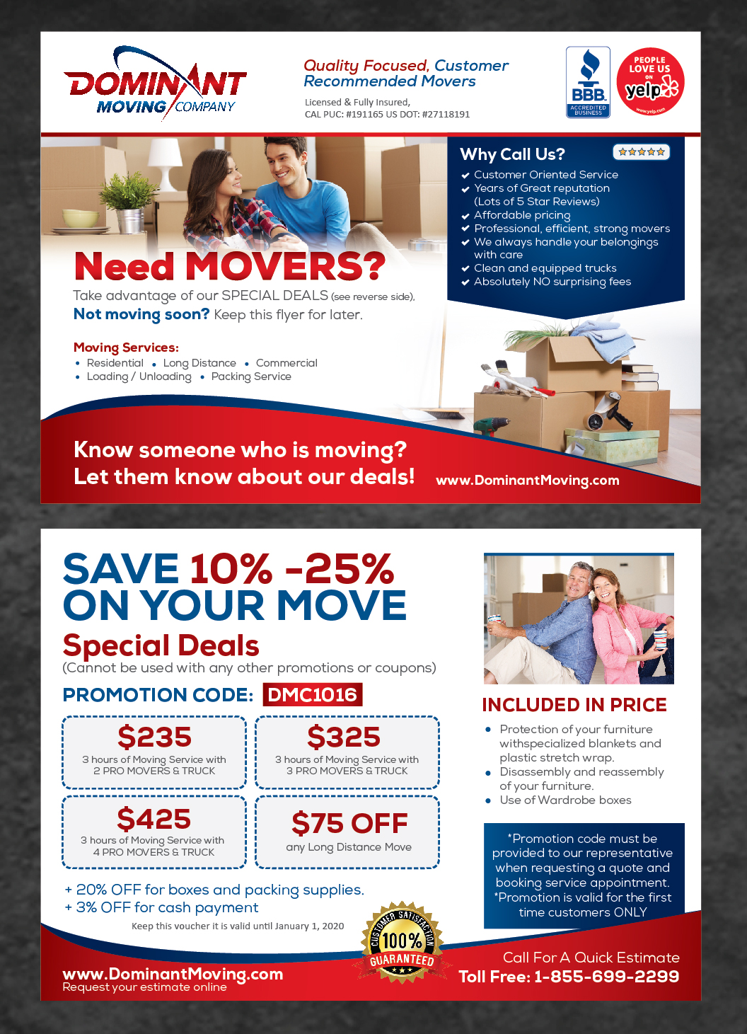Flyer Design by Achiver for Dominant Moving Systems | Design #13454367