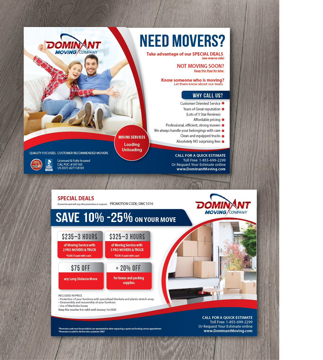 Design de Flyer par alex989 pour Dominant Moving Systems | Design #12489383