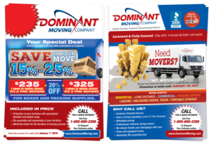 Diseño de Flyer por UrbainFX para Dominant Moving Systems | Diseño: #12961491