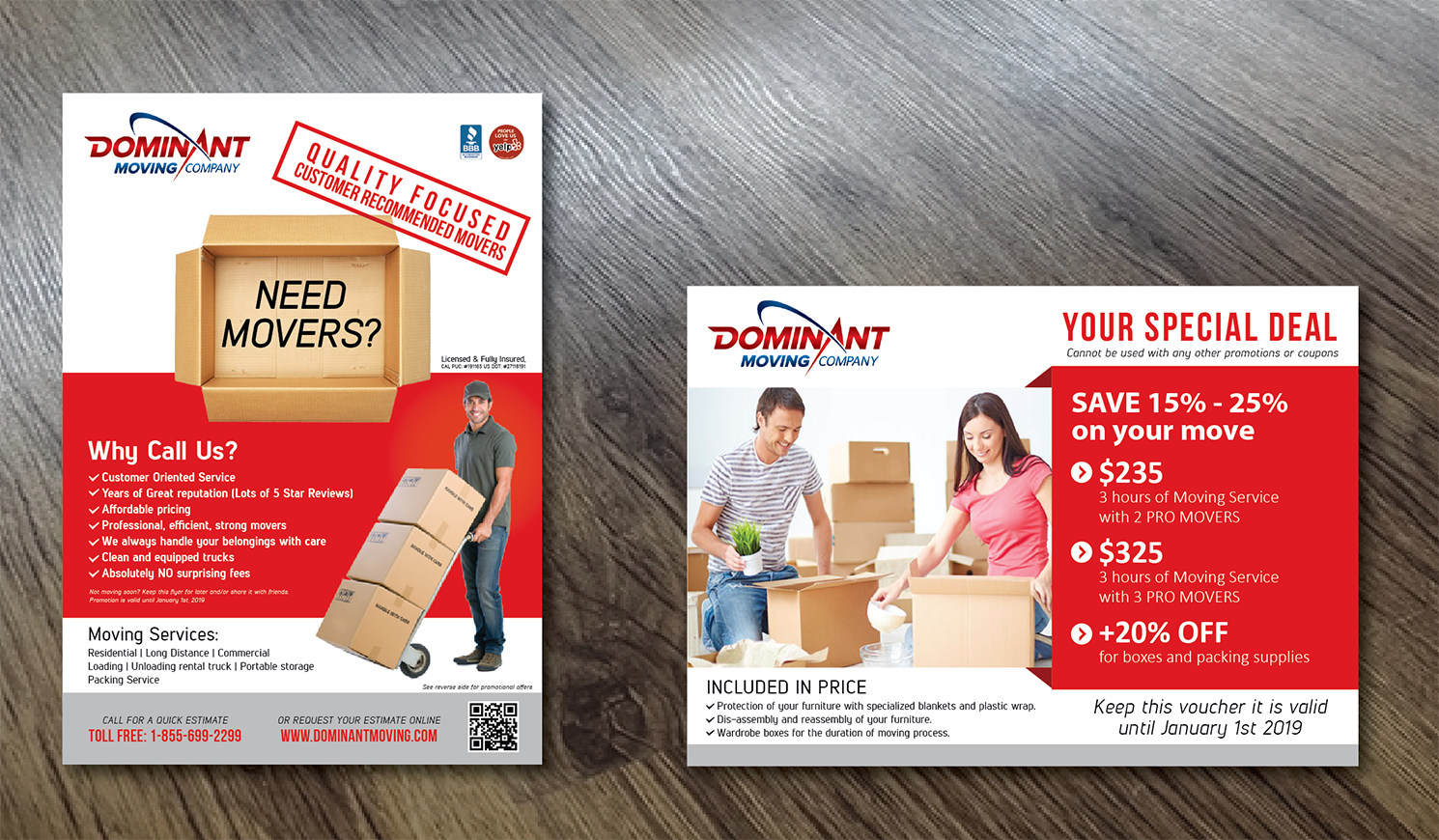 Flyer-Design von Alexandar für Dominant Moving Systems | Design #12911196