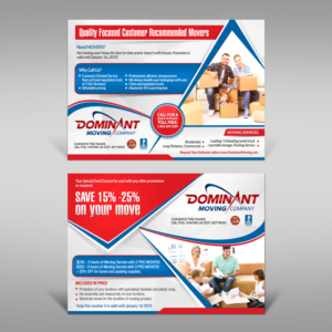 Flyer Design by debdesign for Dominant Moving Systems | Design: #12115025