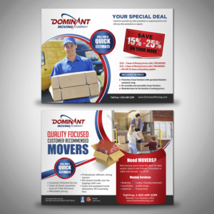 Flyer Design by creative.bugs for Dominant Moving Systems | Design: #12196003