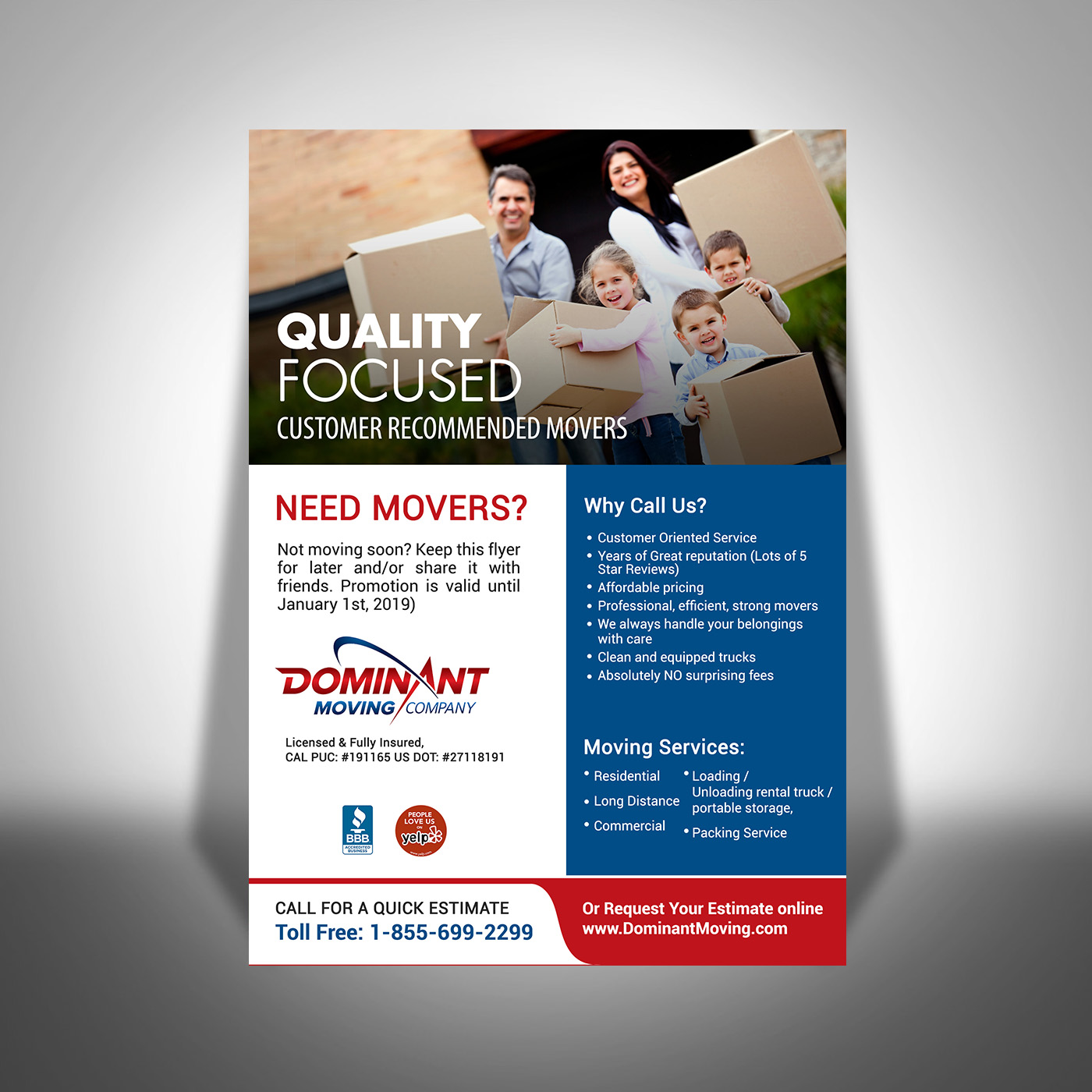 moving company flyer