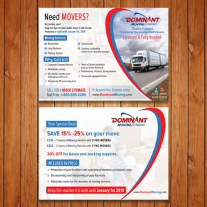 Flyer Design by ecorokerz for Dominant Moving Systems | Design #12114185