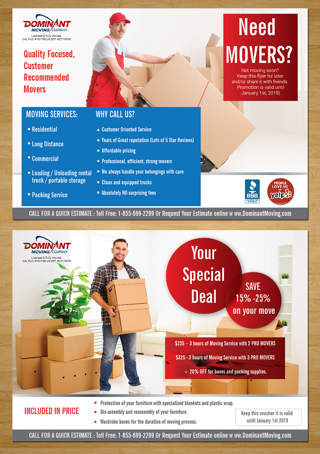 moving company flyer