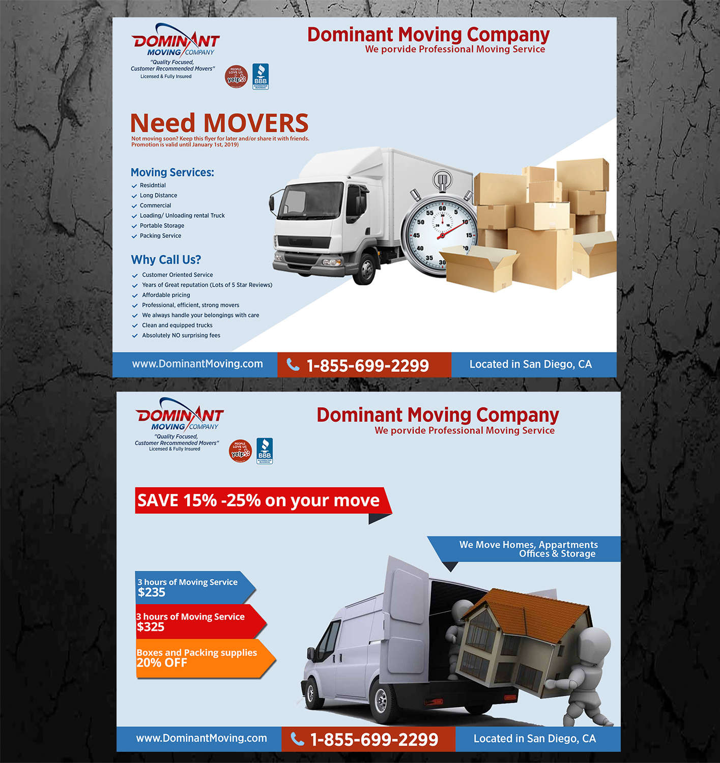 Flyer Design by avde17sharif for Dominant Moving Systems | Design #12952727