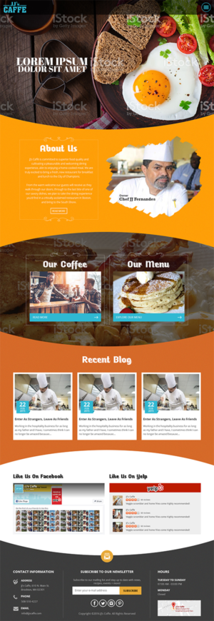JJ's Caffe | Wordpress Design by RupalTechno