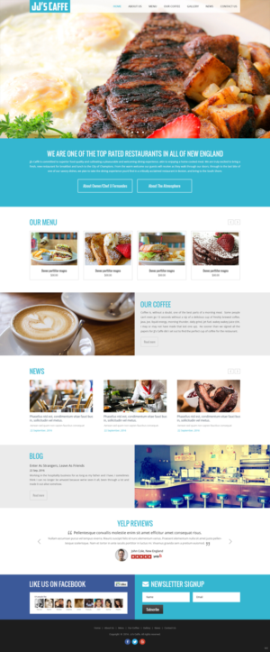 Design Wordpress par pb pour JJ's Caffe | Design : #12142246