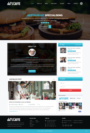 Design Wordpress par pb pour JJ's Caffe | Design : #12152939