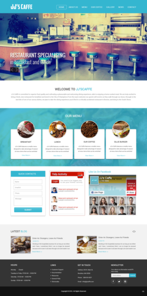 Design Wordpress par pb pour JJ's Caffe | Design : #12152941