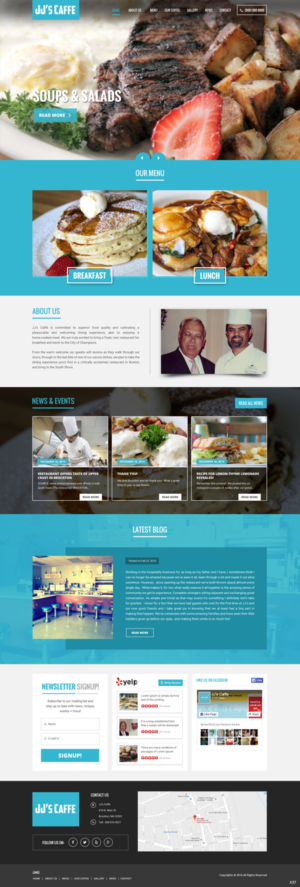 Diseño Wordpress por pb para JJ's Caffe | Diseño: #12152944