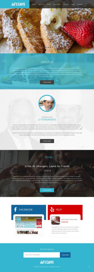Design Wordpress par pb pour JJ's Caffe | Design : #12152951