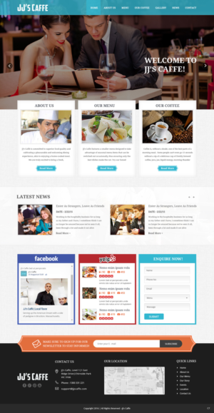 Diseño Wordpress por pb para JJ's Caffe | Diseño: #12154337