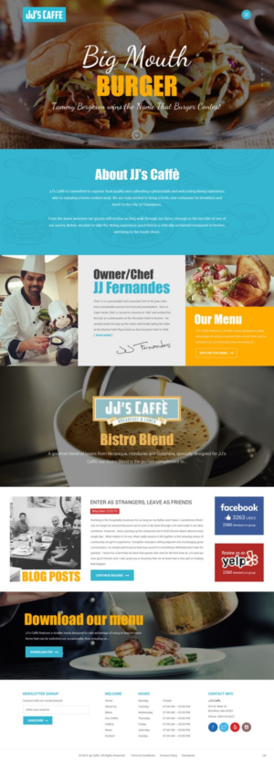 Design Wordpress par pb pour JJ's Caffe | Design : #12166711