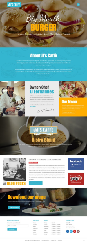 Design Wordpress par pb pour JJ's Caffe | Design : #12166712