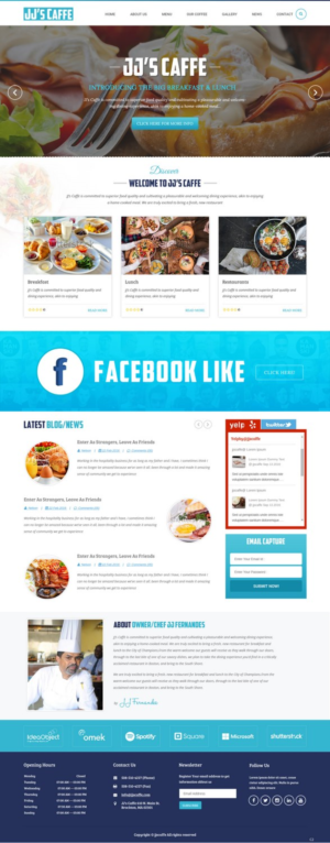 Design Wordpress par pb pour JJ's Caffe | Design : #12166714