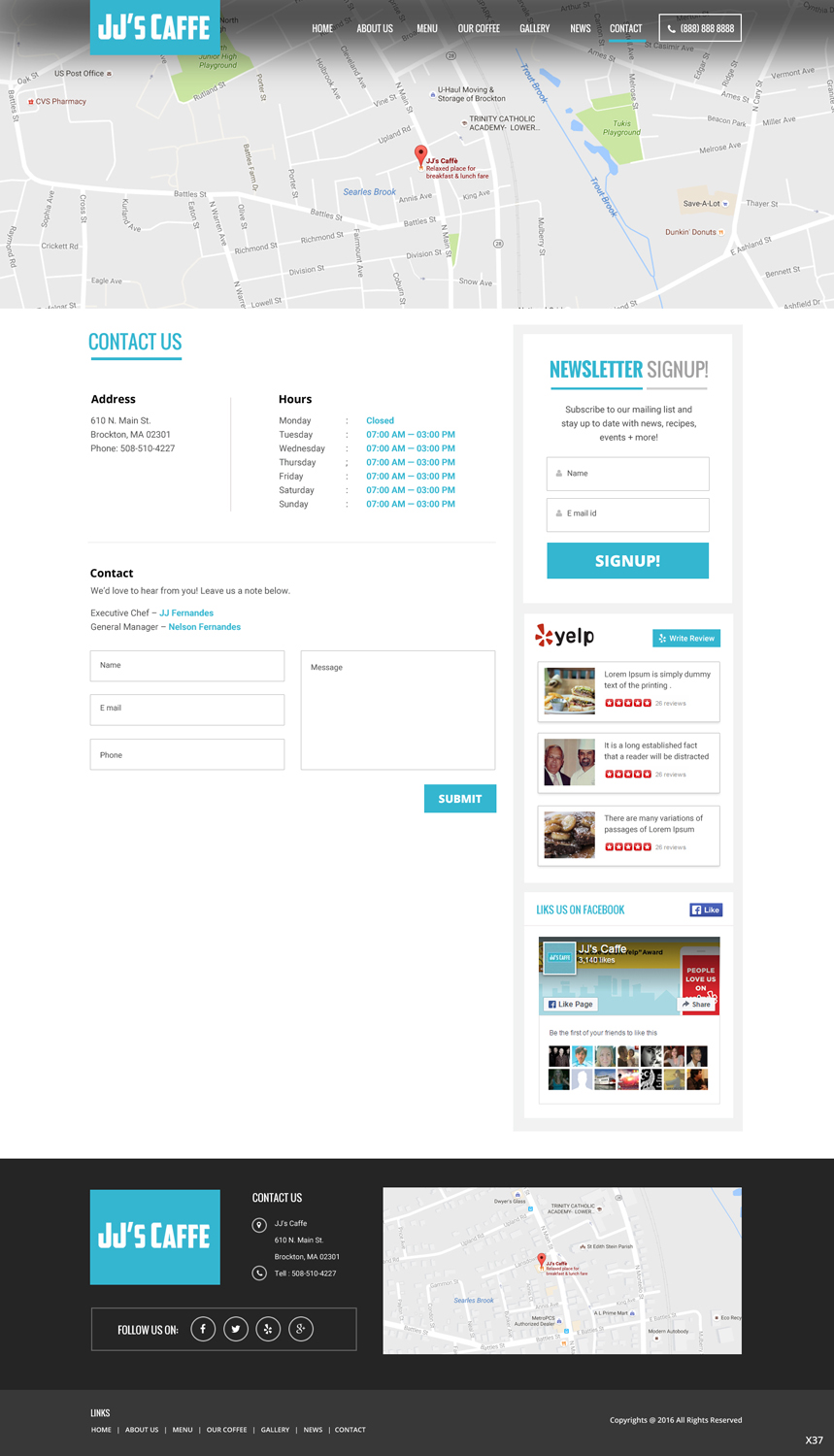 WordPress-Design von pb für JJ's Caffe | Design #12424144
