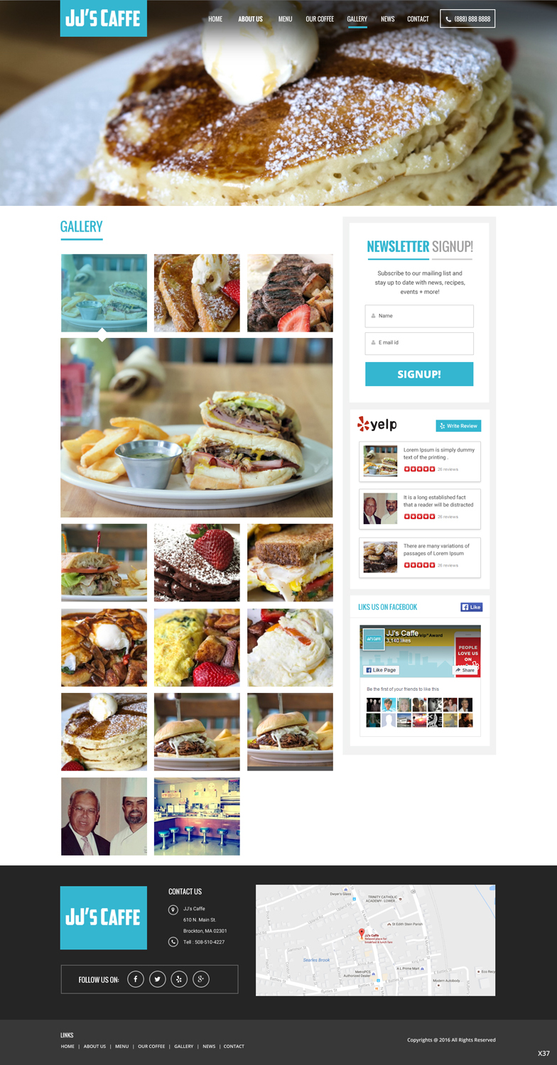 Design Wordpress par pb pour JJ's Caffe | Design #12424153