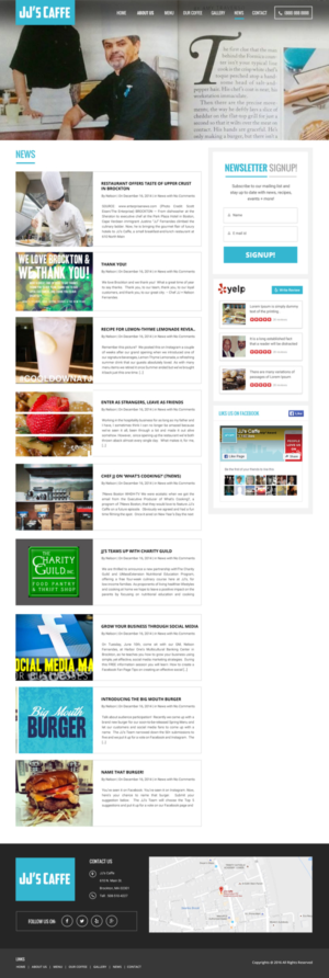 Diseño Wordpress por pb para JJ's Caffe | Diseño: #12545528