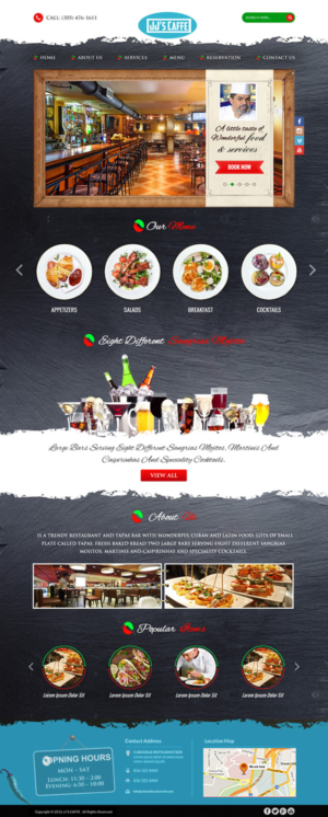 JJ's Caffe | Wordpress Design by Sbss