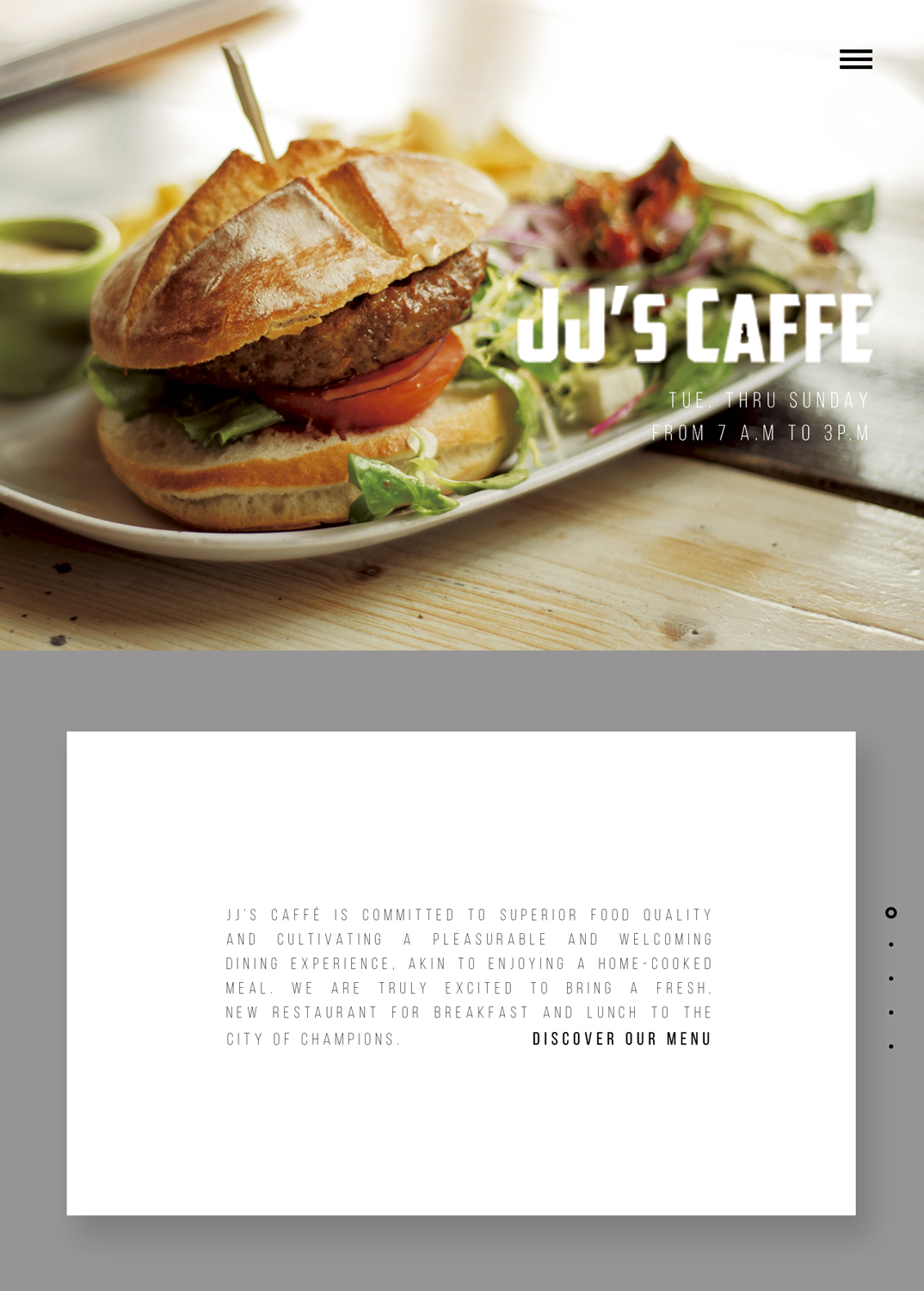 Wordpress Design by byjoao for JJ's Caffe | Design #12253438