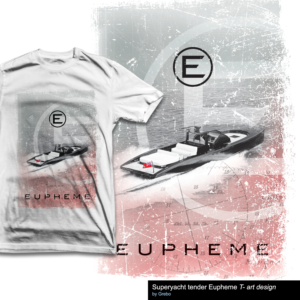 Superyacht tender Eupheme fast boat needs tee design | T-shirt Design by Grebo