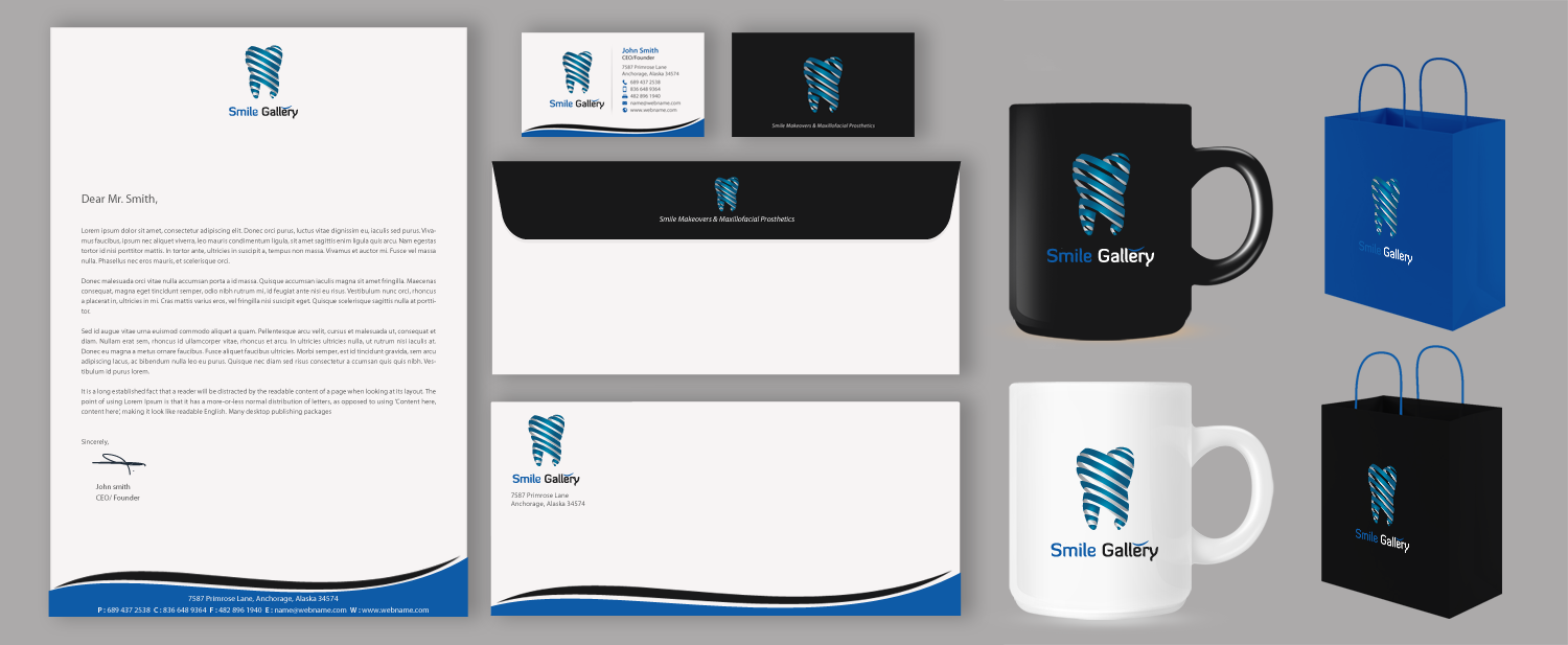 Stationery Design by chandrayaan.creative for Smile Gallery | Design #12149204