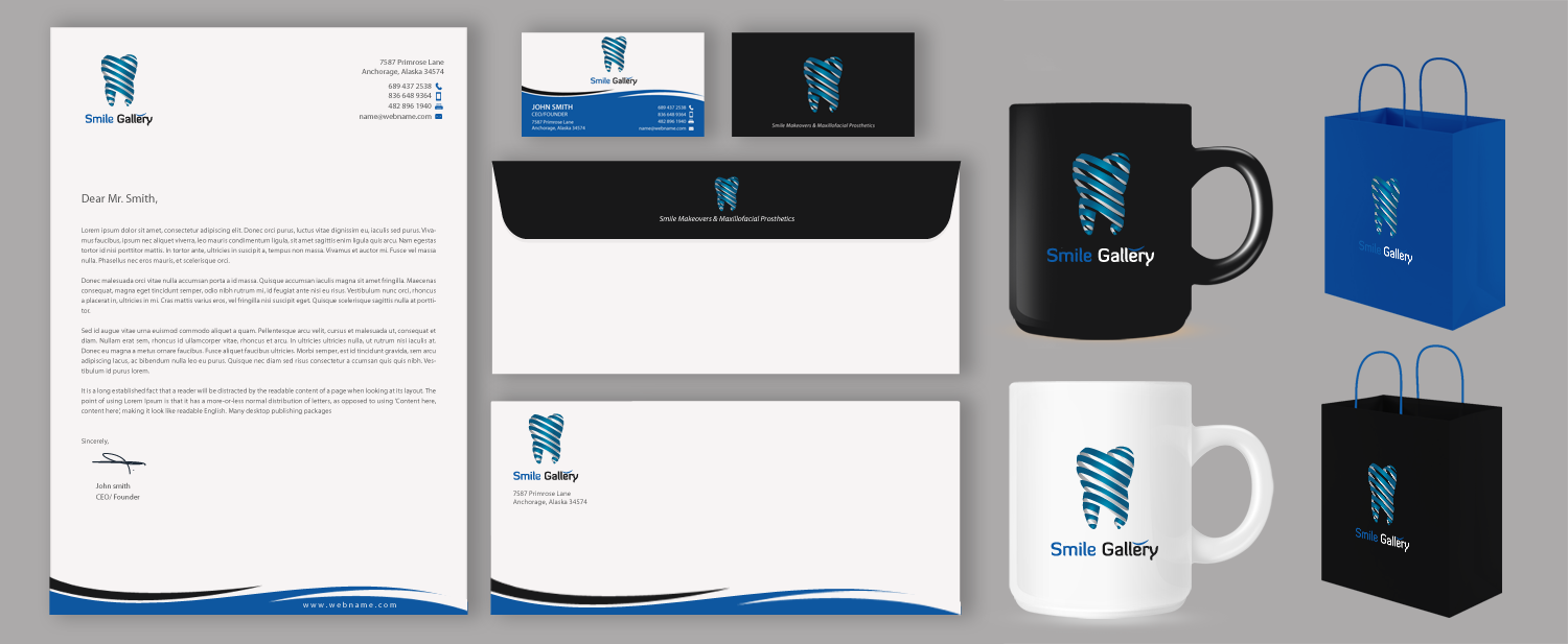 Stationery Design by chandrayaan.creative for Smile Gallery | Design #12149205