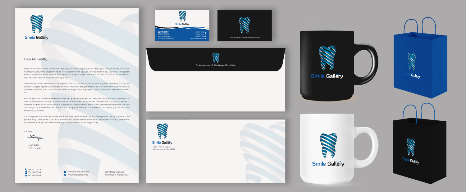 Stationery Design by chandrayaan.creative for Smile Gallery | Design #12149207