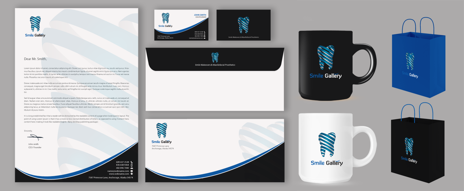 Stationery Design by chandrayaan.creative for Smile Gallery | Design #12149208
