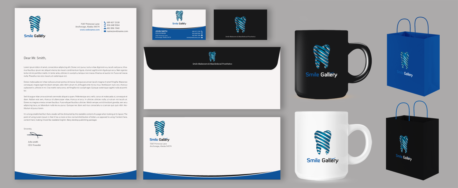 Stationery Design by chandrayaan.creative for Smile Gallery | Design #12149209
