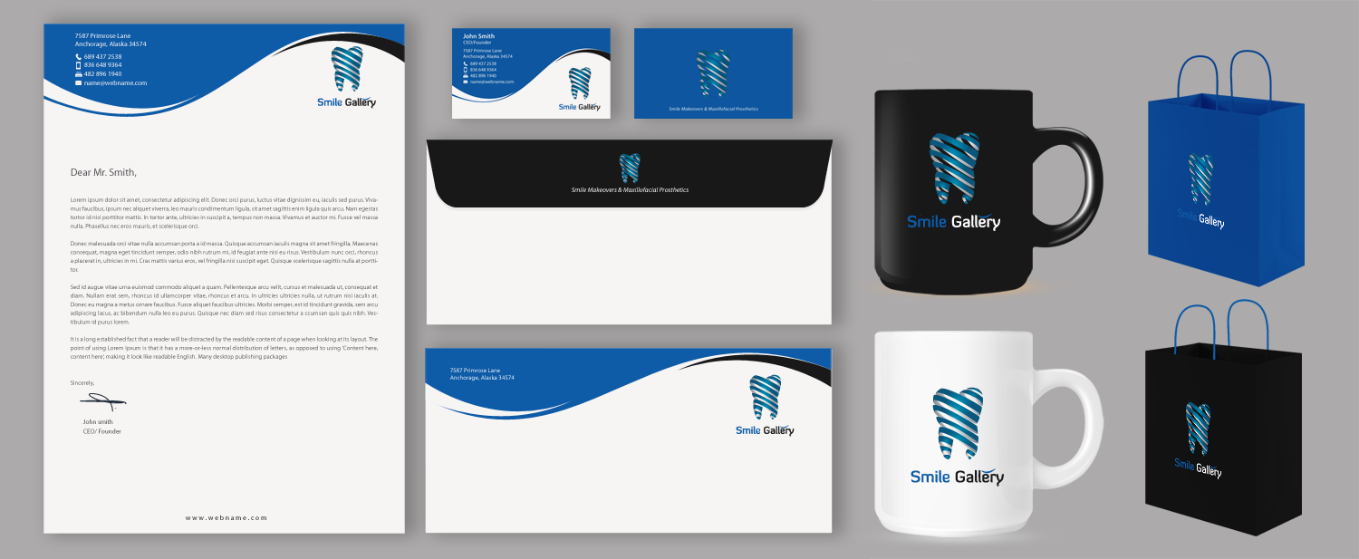 Stationery Design by chandrayaan.creative for Smile Gallery | Design #12149210
