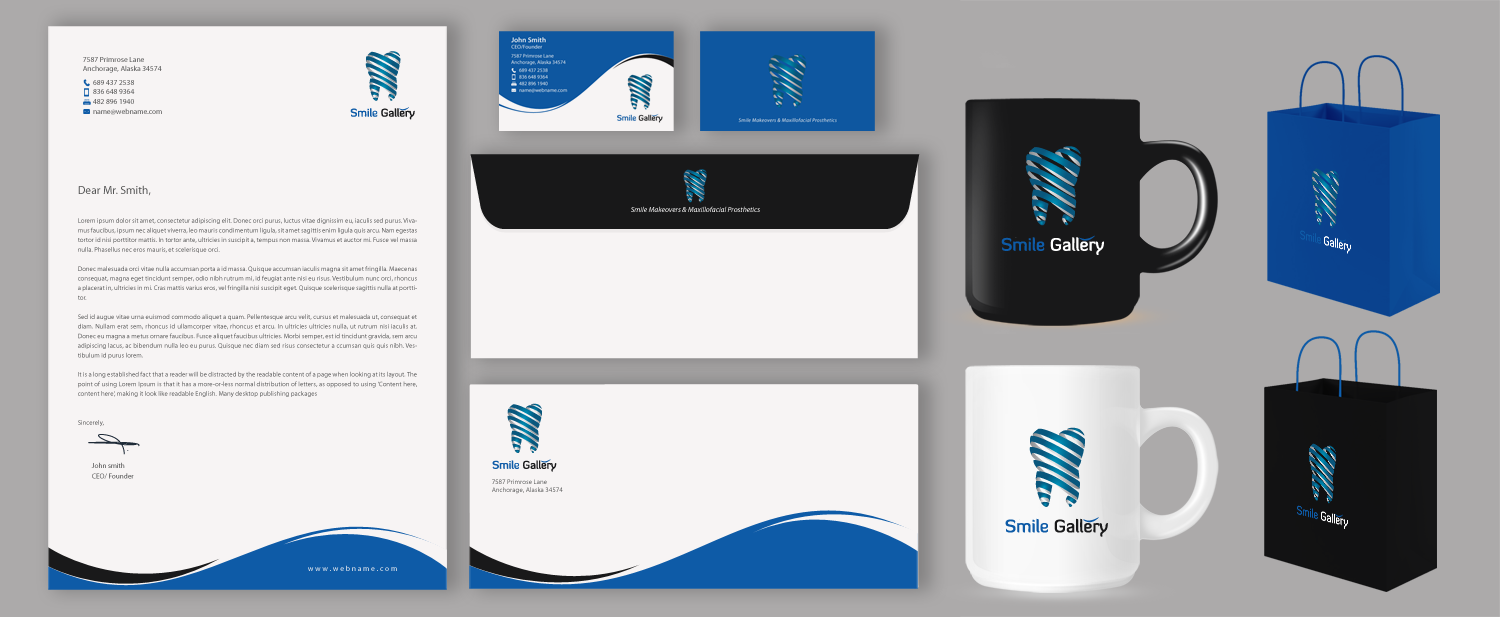 Stationery Design by chandrayaan.creative for Smile Gallery | Design #12149211