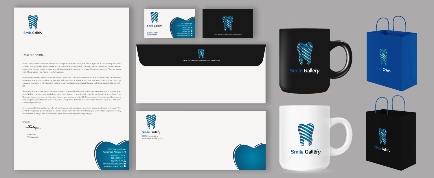Stationery Design by chandrayaan.creative for Smile Gallery | Design #12149213