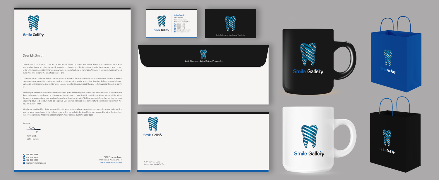 Stationery Design by chandrayaan.creative for Smile Gallery | Design #12149216
