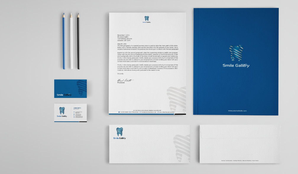 Stationery Design by Sarah Mathews for Smile Gallery | Design #12143904