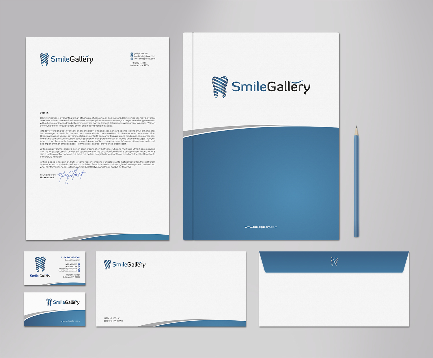 Stationery Design by logodentity for Smile Gallery | Design #12142323