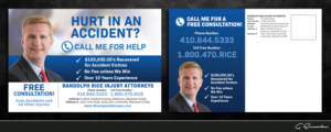 Design de Carte Postale par gekgrfx pour Law Offices of Randolph Rice | Design : #12227963