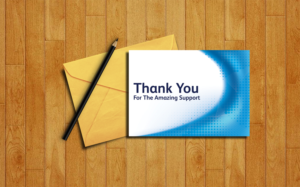 Note/Card sent to show appreciation to partners who worked with us to improve local communities | Greeting Card Design by MJDesign