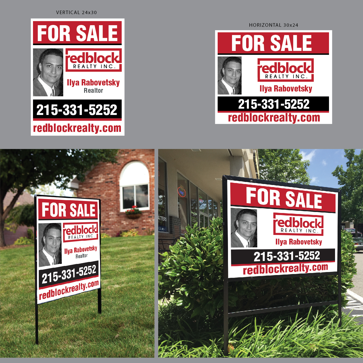 Signage Design by Achiver for REDBLOCK Realty Inc. | Design #12255644