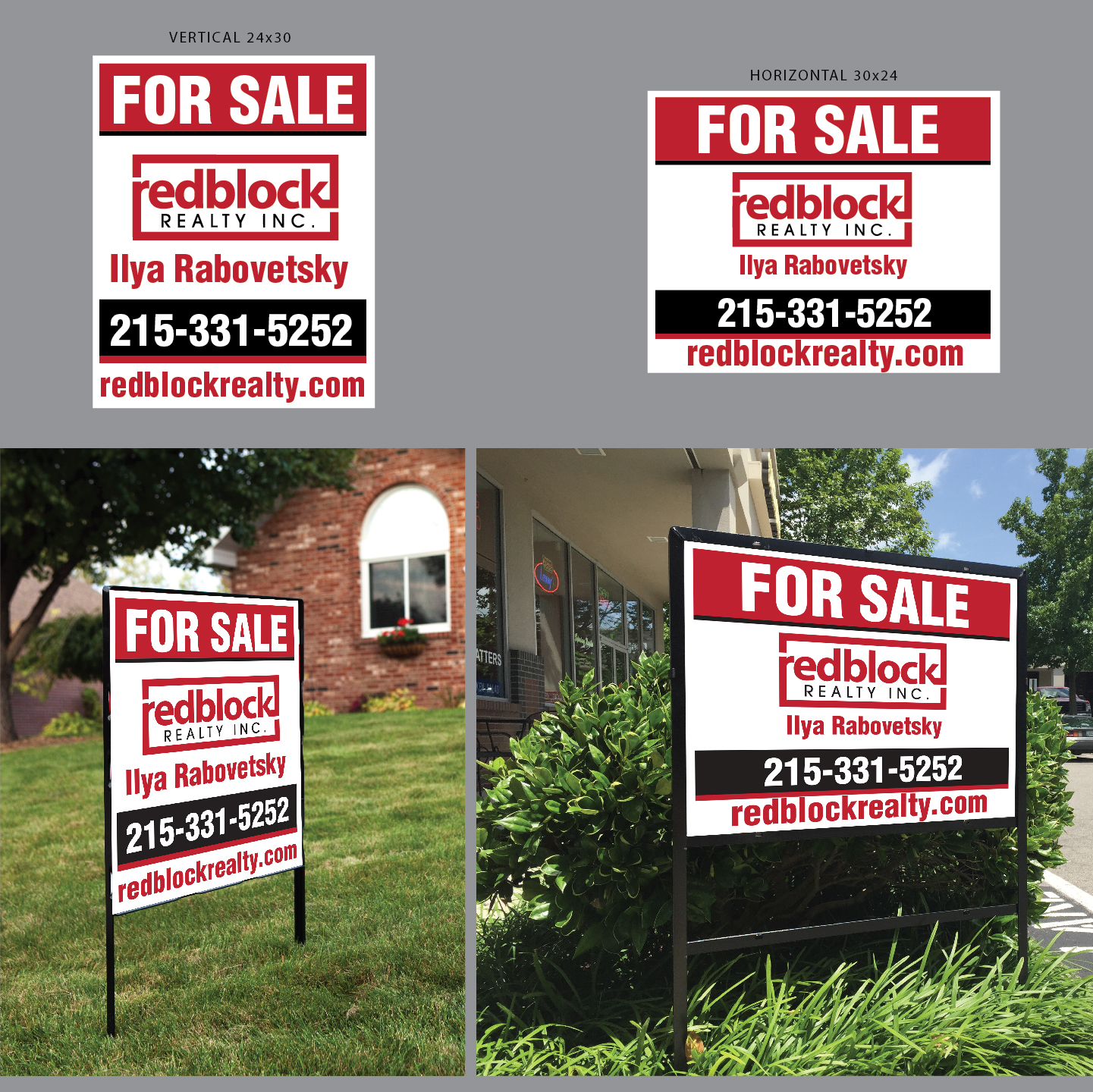Design de Panneau par Achiver pour REDBLOCK Realty Inc. | Design #12268733