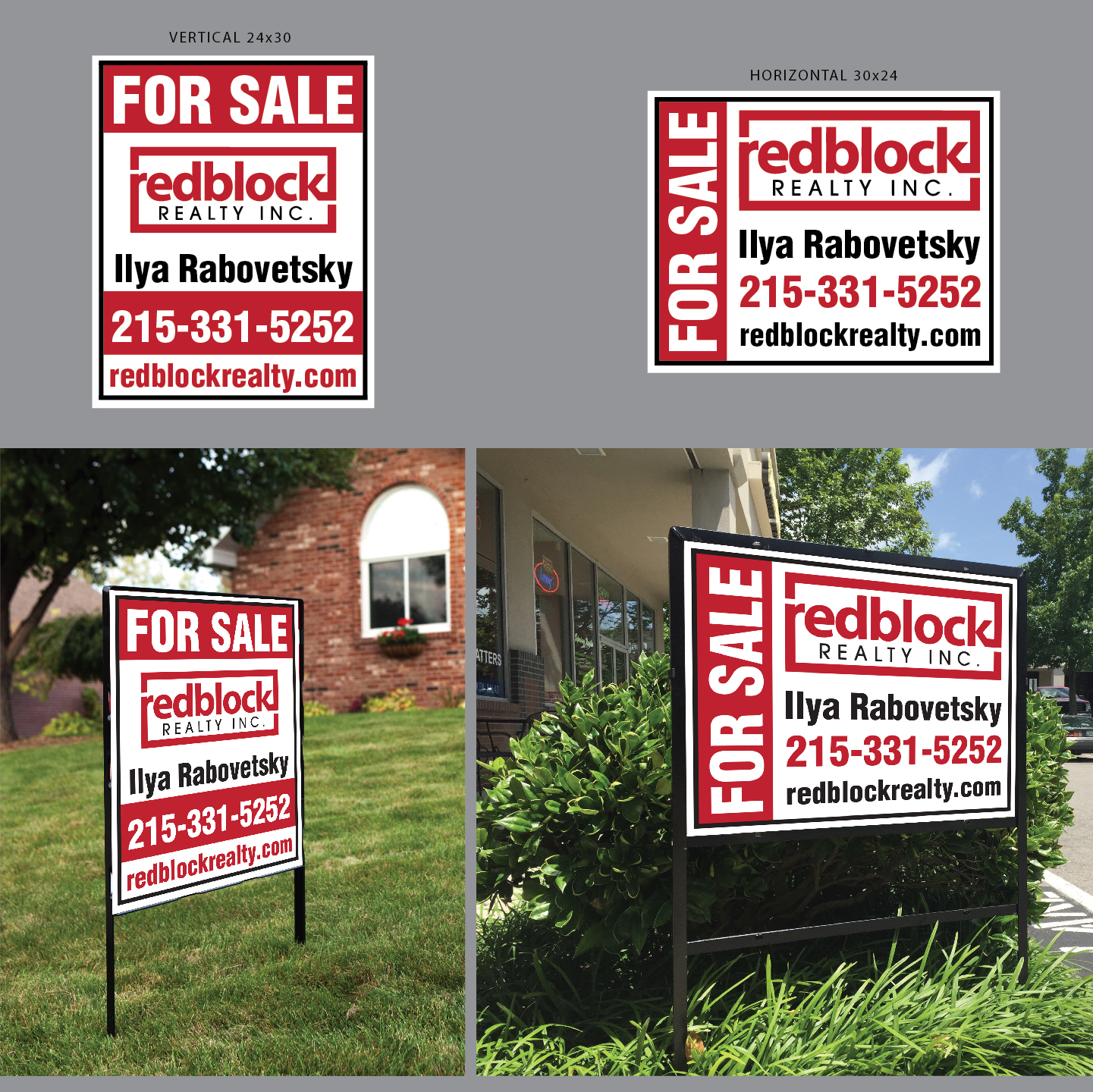 Diseño de Señalética por Achiver para REDBLOCK Realty Inc. | Diseño #12268806