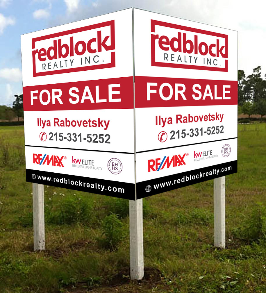 Signage Design by Infinitive Technology for REDBLOCK Realty Inc. | Design #12261608