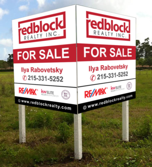 Signage Design by Infinitive Technology for REDBLOCK Realty Inc. | Design: #12261608