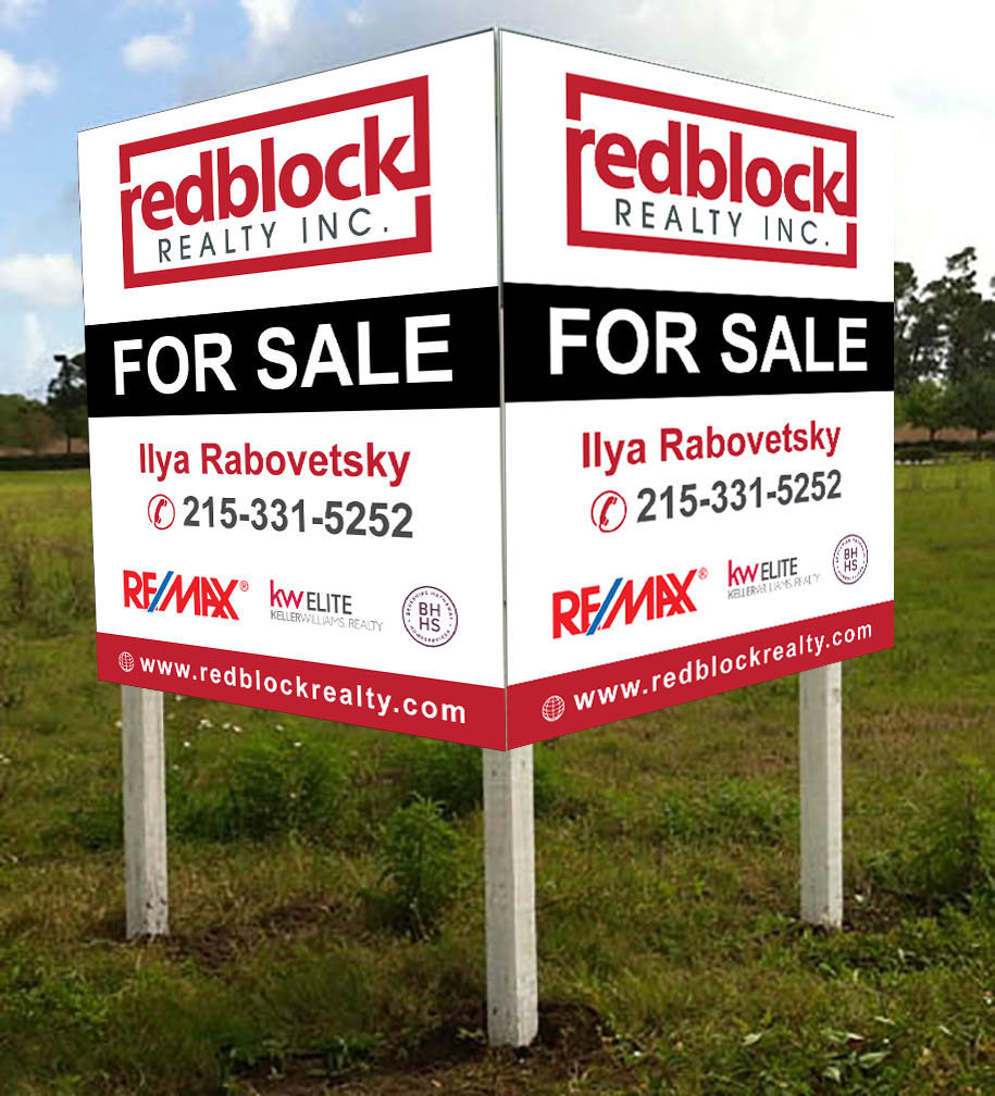 Signage Design by Infinitive Technology for REDBLOCK Realty Inc. | Design #12261609