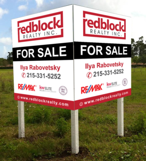 Signage Design by Infinitive Technology for REDBLOCK Realty Inc. | Design: #12261609