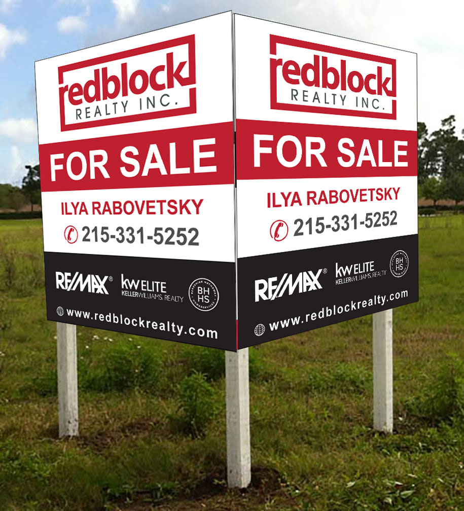 Signage Design by Infinitive Technology for REDBLOCK Realty Inc. | Design #12261611
