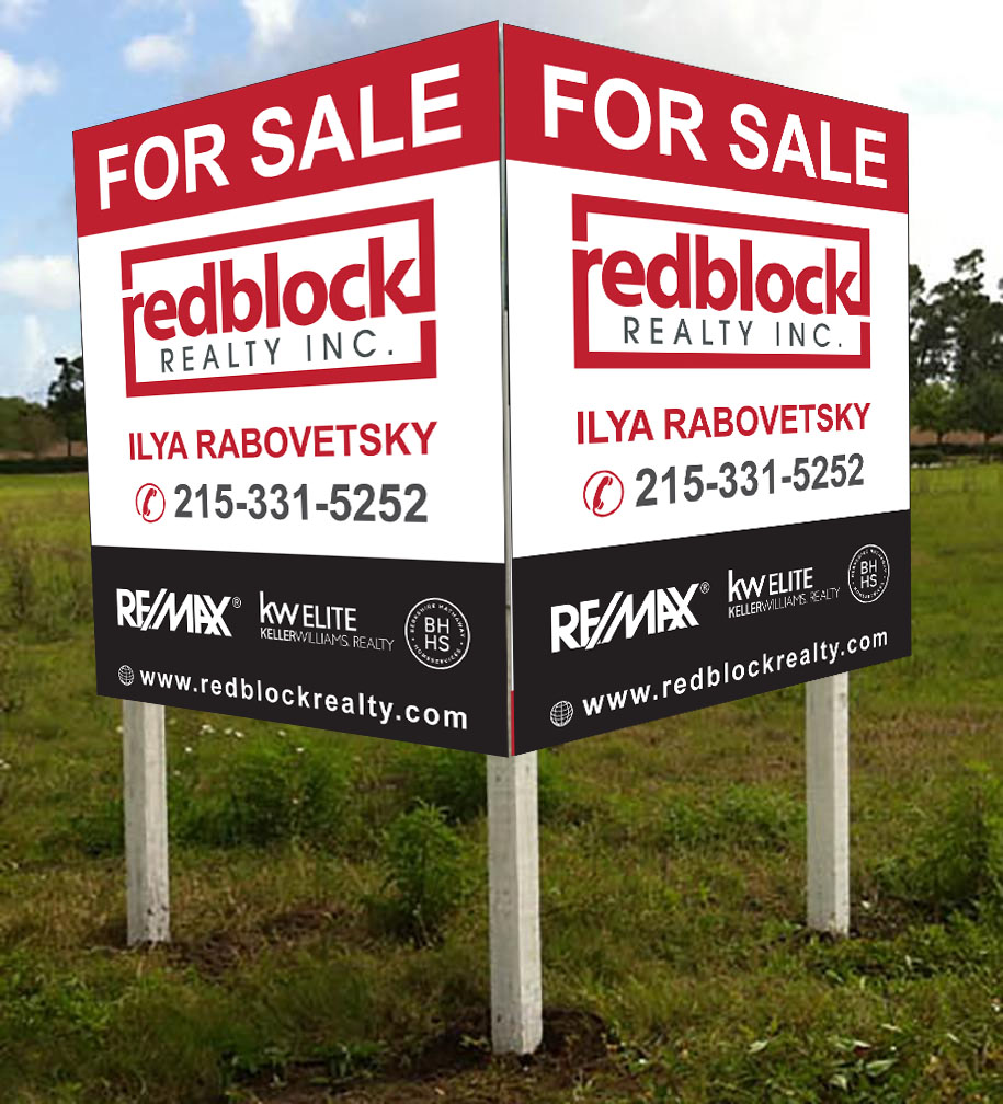 Design de Panneau par Infinitive Technology pour REDBLOCK Realty Inc. | Design #12275329